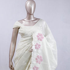 Blush Pink blossom organza SAN5474