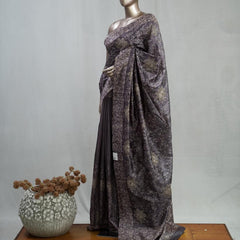 Hand Worked Tusser Silk Saree  SAN5330