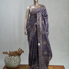 Hand Worked Tusser Silk Saree D SAN5330