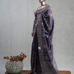 Hand Worked Tusser Silk Saree D SAN5330