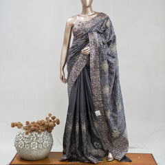 Hand Worked Tusser Silk Saree E SAN5330