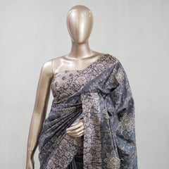 Hand Worked Tusser Silk Saree E SAN5330