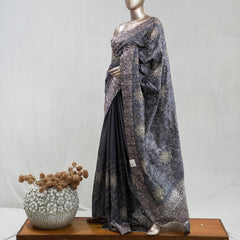Hand Worked Tusser Silk Saree E SAN5330
