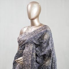 Hand Worked Tusser Silk Saree E SAN5330