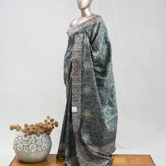 Hand Worked Tusser Silk Saree  F SAN5330