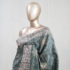 Hand Worked Tusser Silk Saree  F SAN5330