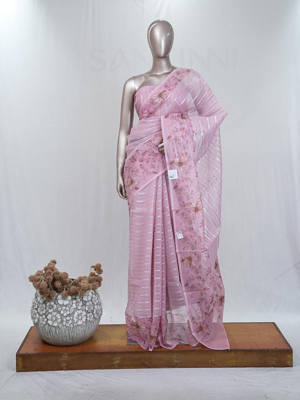 Glass Organza Saree A  SAN5323