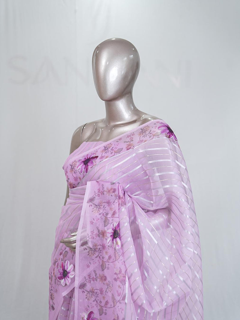Glass Oraganza Saree B  SAN5323