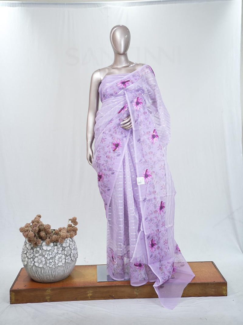 Glass Organza Saree C  SAN5323