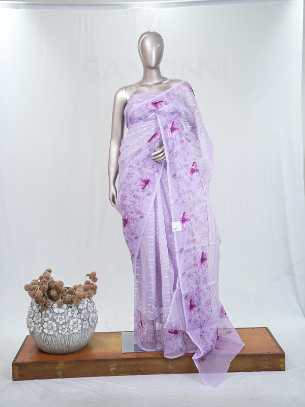 Glass Organza Saree C  SAN5323