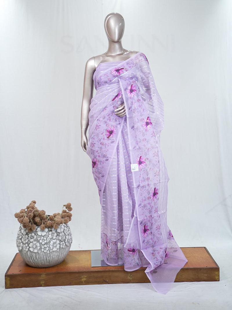 Glass Organza Saree C  SAN5323