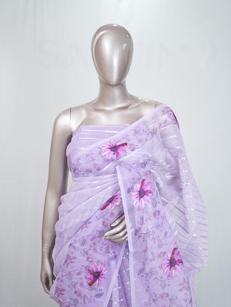Glass Organza Saree C  SAN5323
