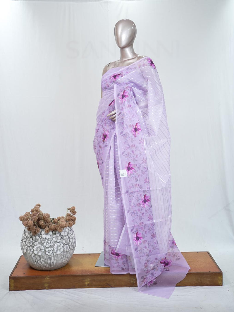 Glass Organza Saree C  SAN5323
