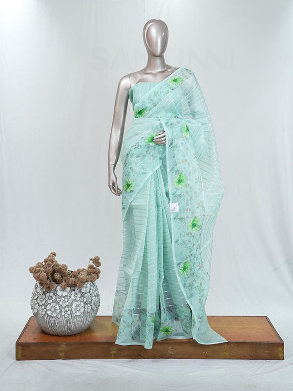 Glass Organza Saree  D SAN5323