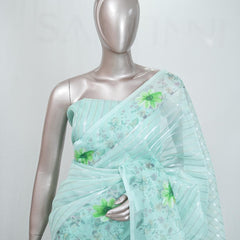 Glass Organza Saree  D SAN5323