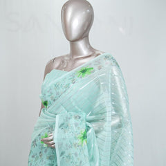 Glass Organza Saree  D SAN5323