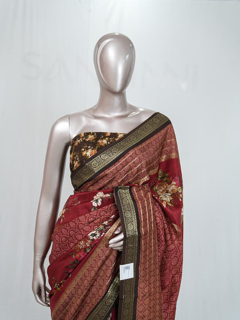 Mysore Silk Saree  B SAN4437
