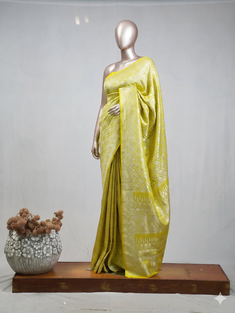 Semi Katan Banarasi Saree  A SAN3792