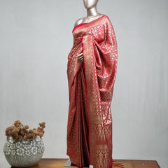 Semi Katan Banarasi Saree  B SAN3872