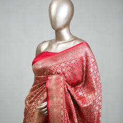 Semi Katan Banarasi Saree  B SAN3872