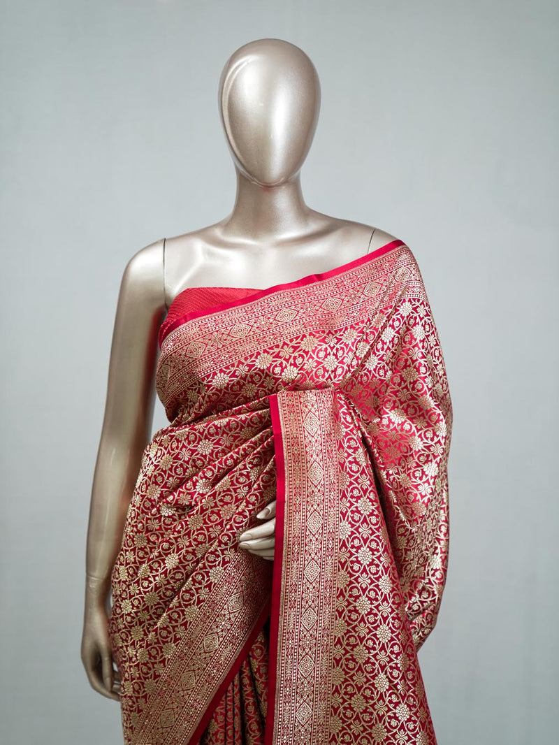 Semi Katan Banarasi Saree C SAN3852
