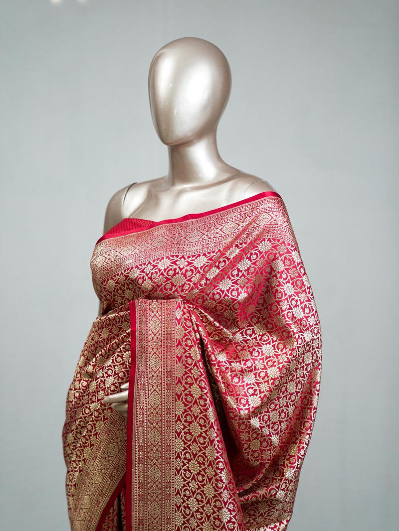 Semi Katan Banarasi Saree C SAN3852
