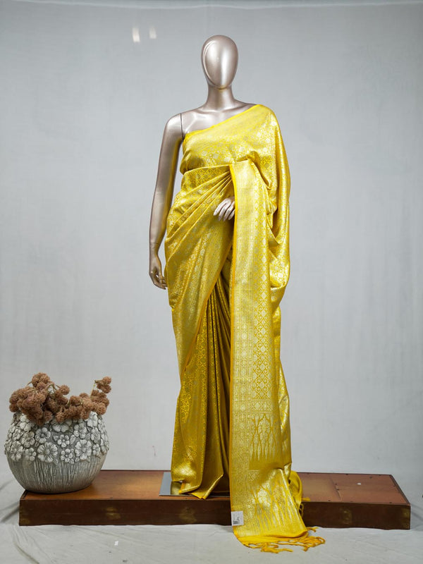Semi Katan Banarasi Saree D SAN3883