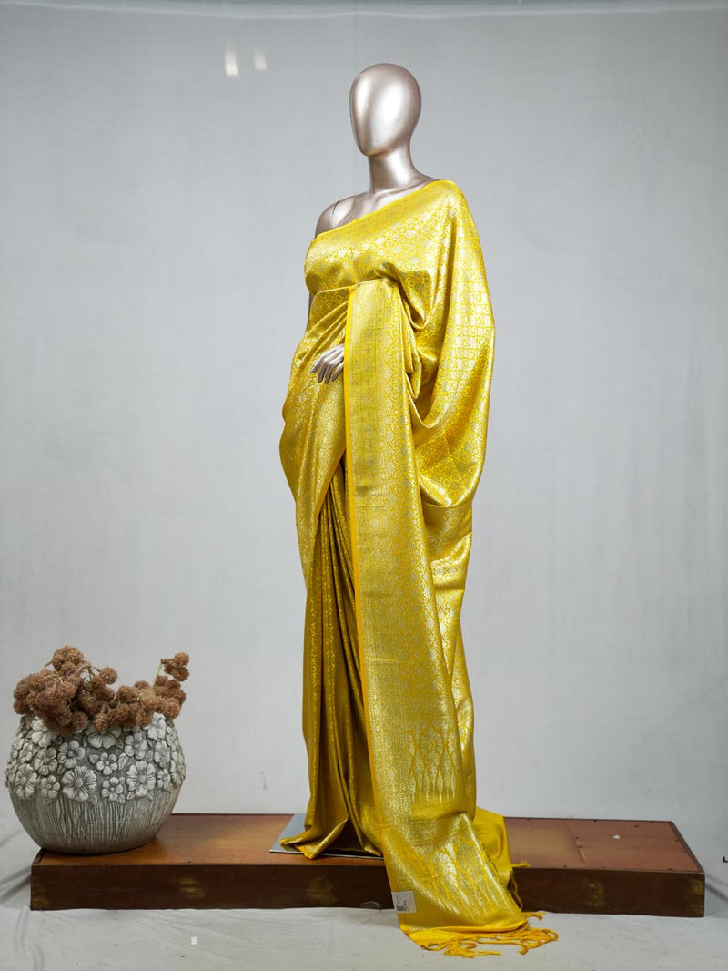 Semi Katan Banarasi Saree D SAN3883