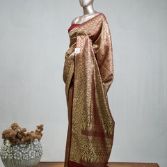Semi Katan Banarasi Saree E SAN3418