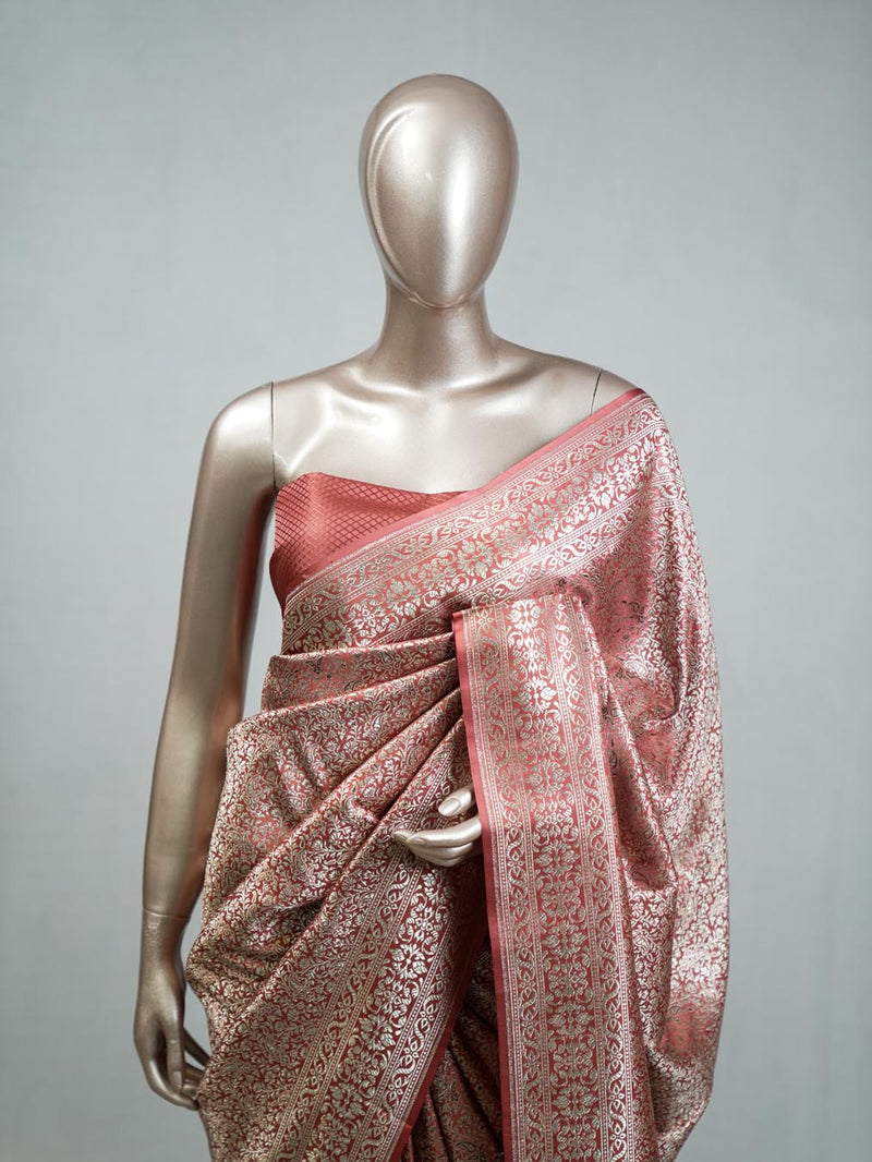 Semi Katan Banarasi Saree F SAN3629