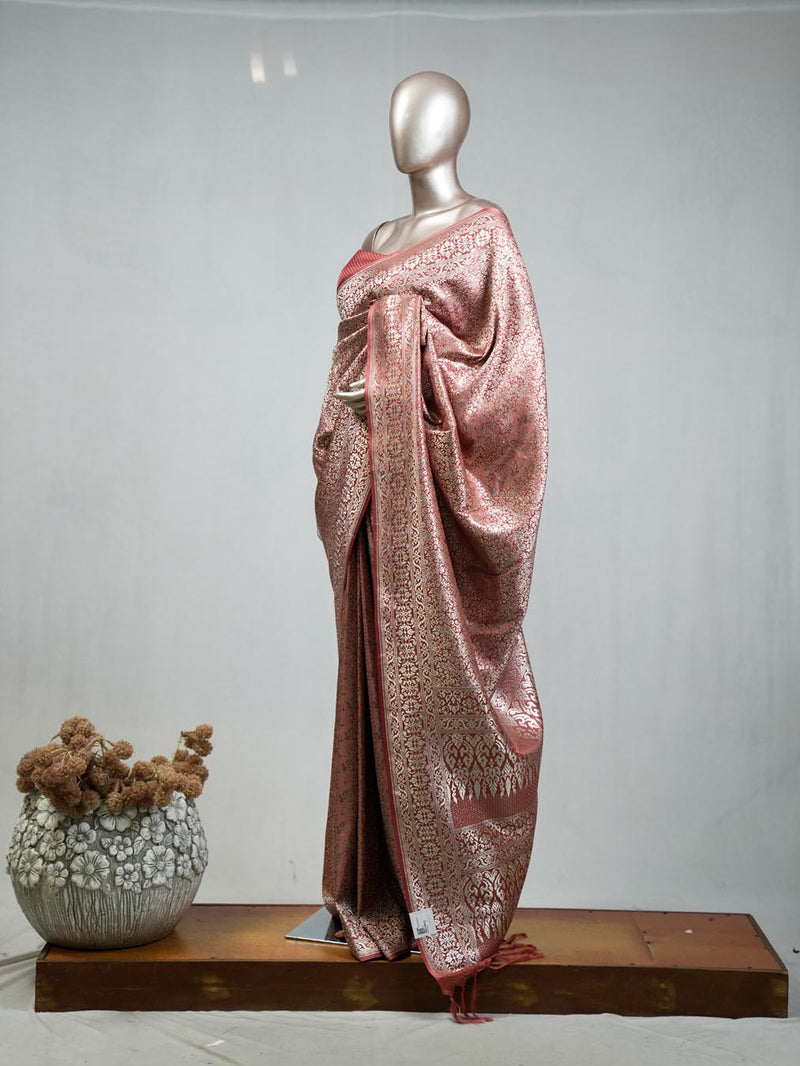 Semi Katan Banarasi Saree F SAN3629