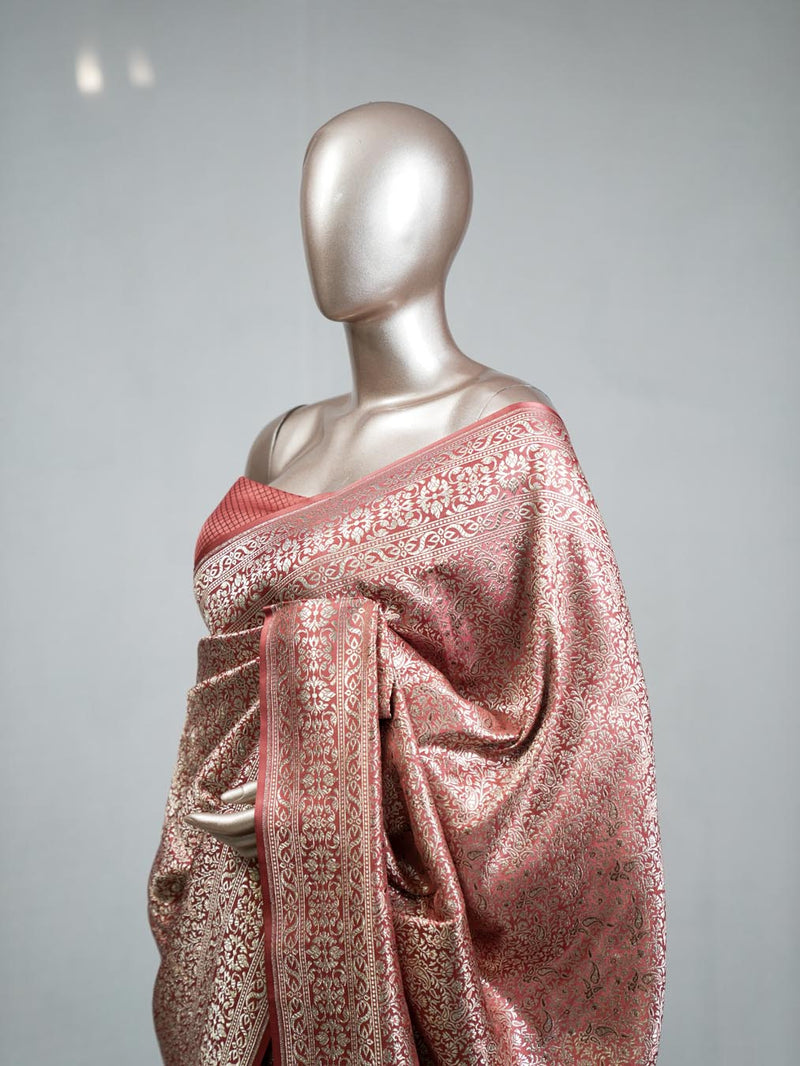 Semi Katan Banarasi Saree F SAN3629