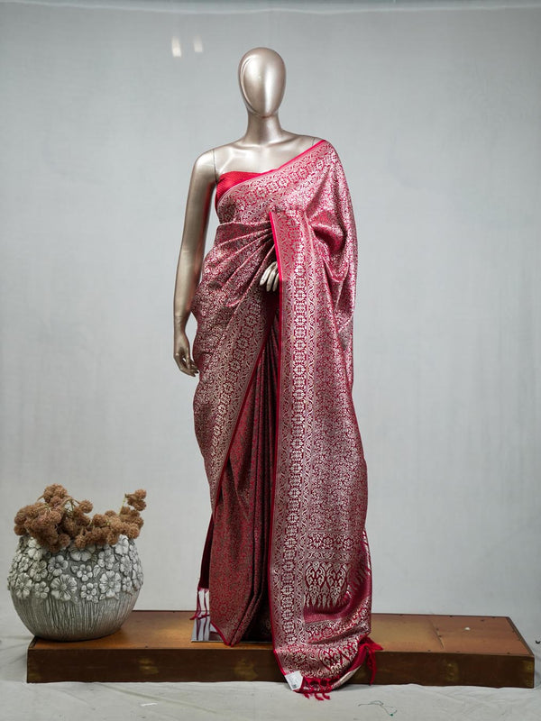 Semi Katan Banarasi Saree G SAN3638