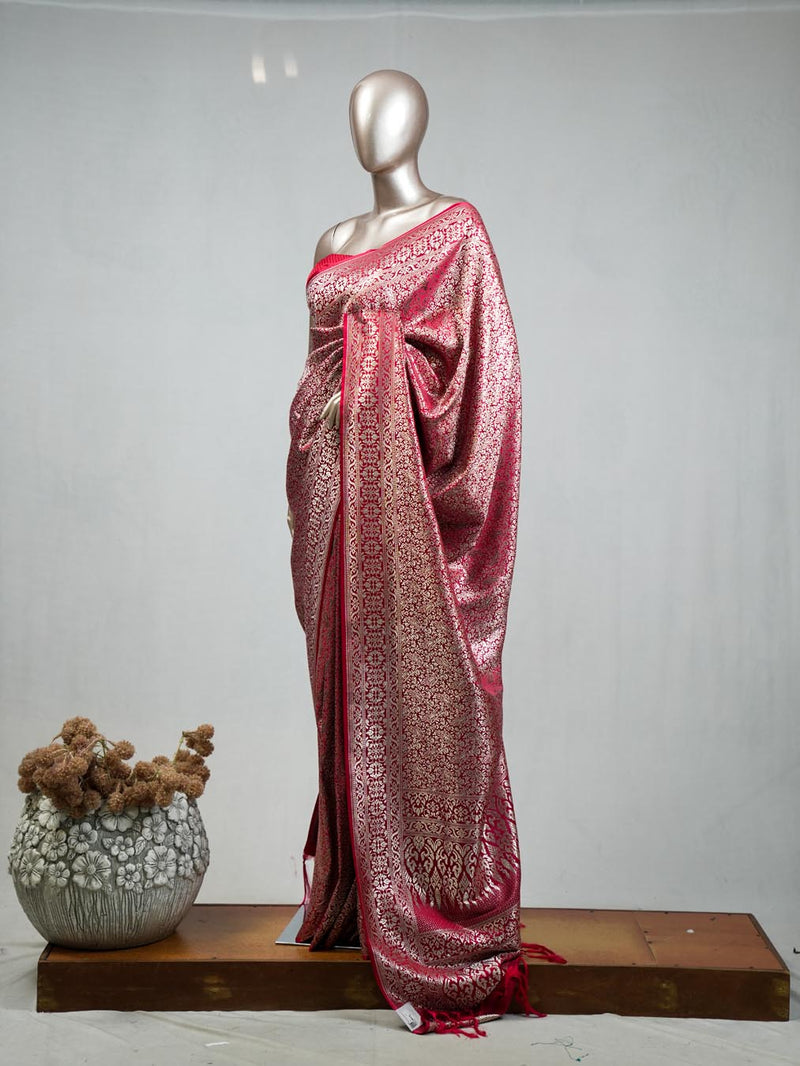 Semi Katan Banarasi Saree G SAN3638