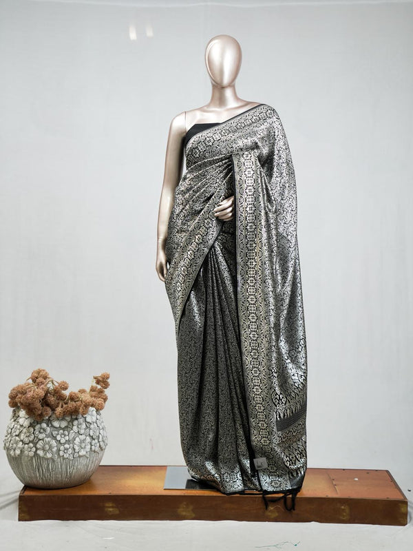 Semi Katan Banarasi Saree H SAN3639