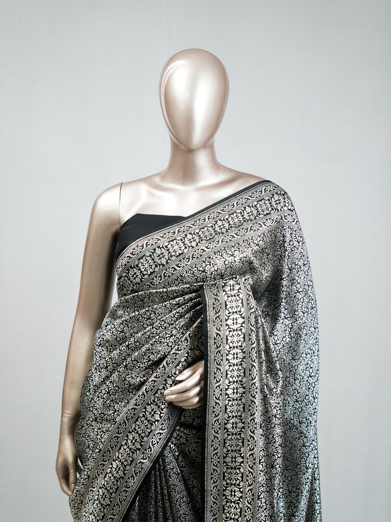 Semi Katan Banarasi Saree H SAN3639