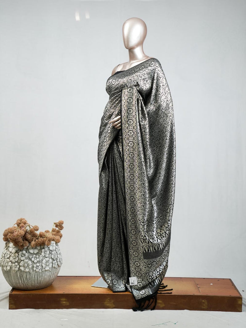 Semi Katan Banarasi Saree H SAN3639