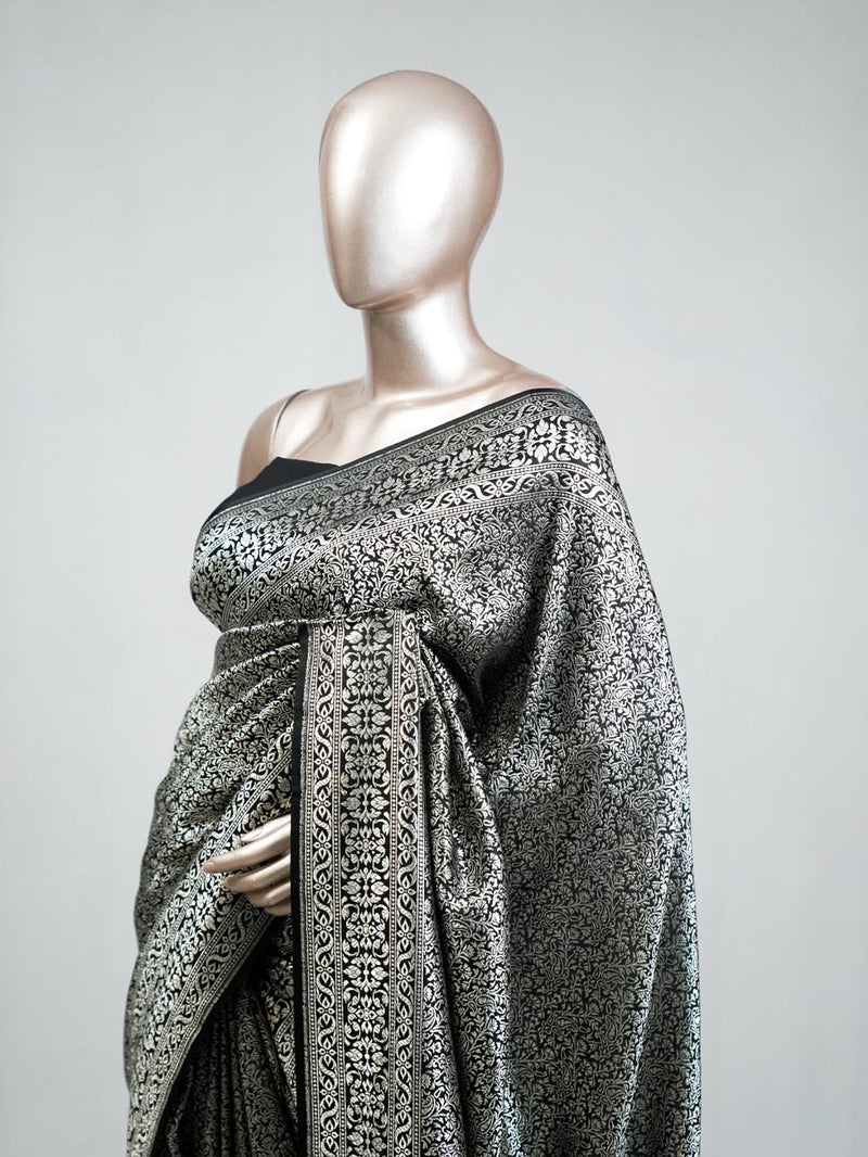 Semi Katan Banarasi Saree H SAN3639
