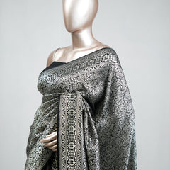 Semi Katan Banarasi Saree H SAN3639
