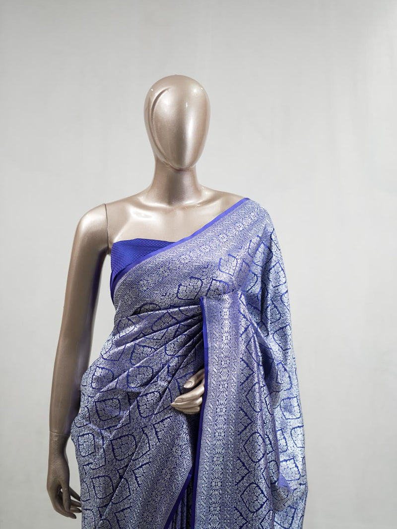 Semi Katan Banarasi Saree I  SAN3871