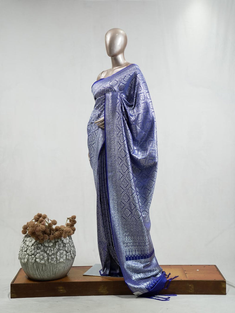 Semi Katan Banarasi Saree I  SAN3871