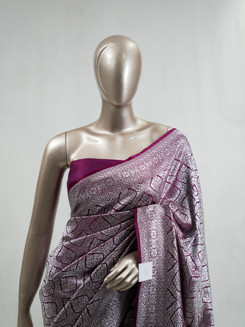 Semi Katan Banarasi Saree J SAN3875