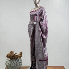 Semi Katan Banarasi Saree J SAN3875