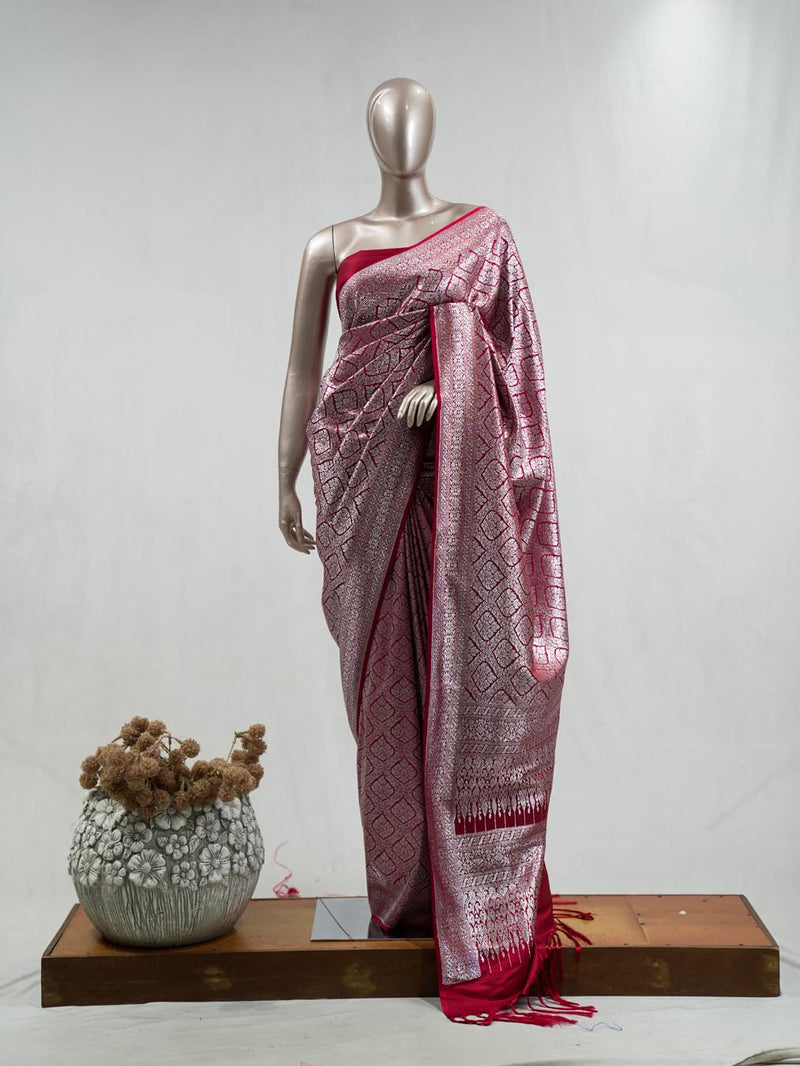 Semi Katan Banarasi Saree K SAN3880
