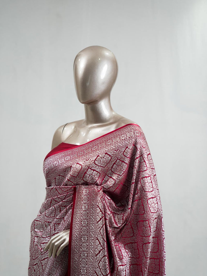 Semi Katan Banarasi Saree K SAN3880