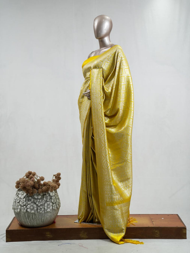 Semi Katan Banarasi Saree  L  SAN3864
