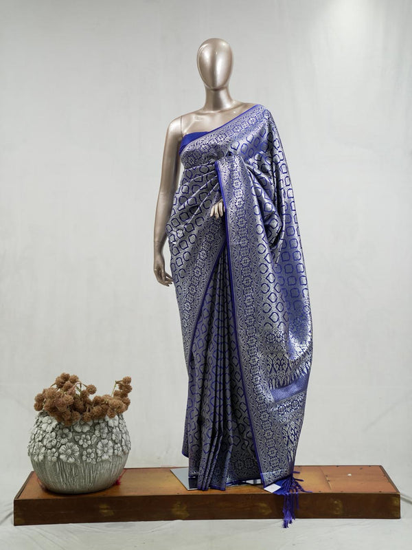 Semi Katan Banarasi Saree  SAN3854