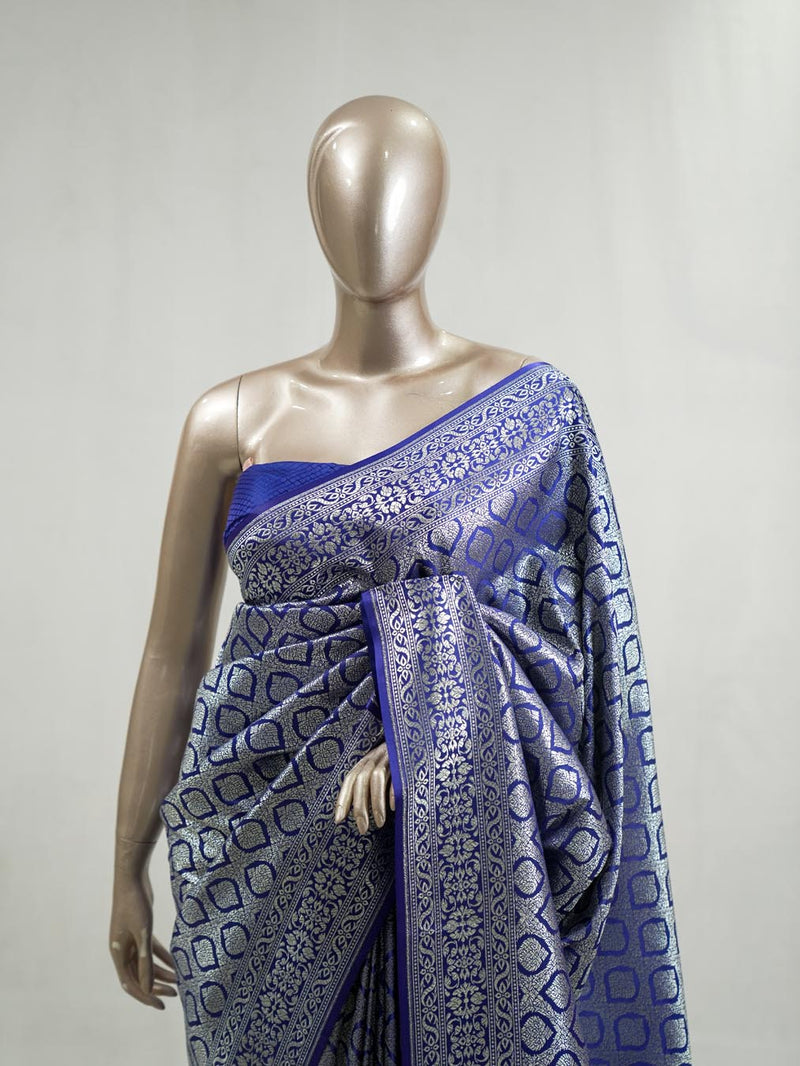 Semi Katan Banarasi Saree  SAN3854