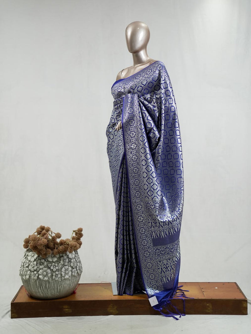 Semi Katan Banarasi Saree  SAN3854
