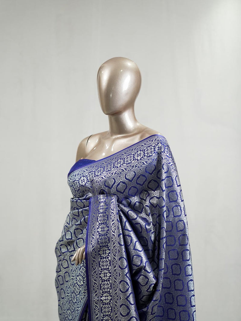 Semi Katan Banarasi Saree  SAN3854